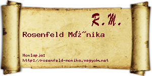 Rosenfeld Mónika névjegykártya