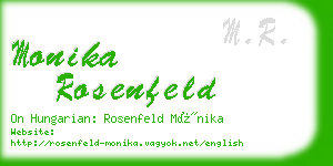 monika rosenfeld business card